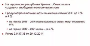 Усн ставки в крыму