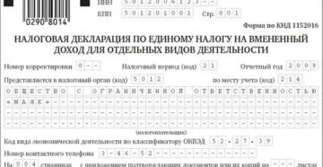 Уточненная декларация по ендв